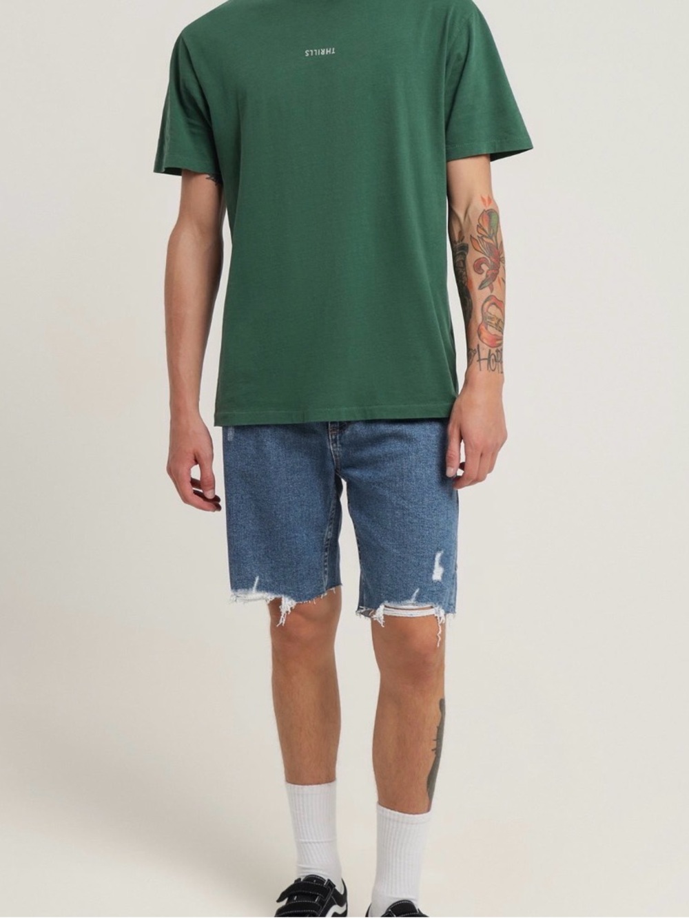 RSQ x Tillys light blue punk denim shants skater y2k street wear hipster shorts